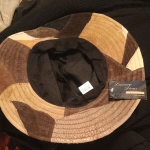 Men's Patchwork Bucket Hat - Brown and Black